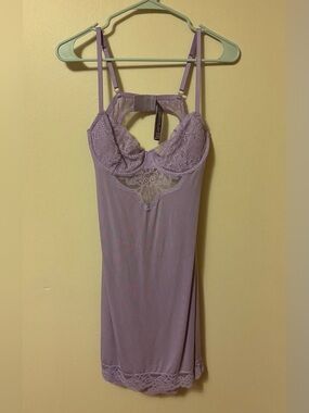 Victoria's Secret Wicked Lace Cutout Open Back Mini Slip